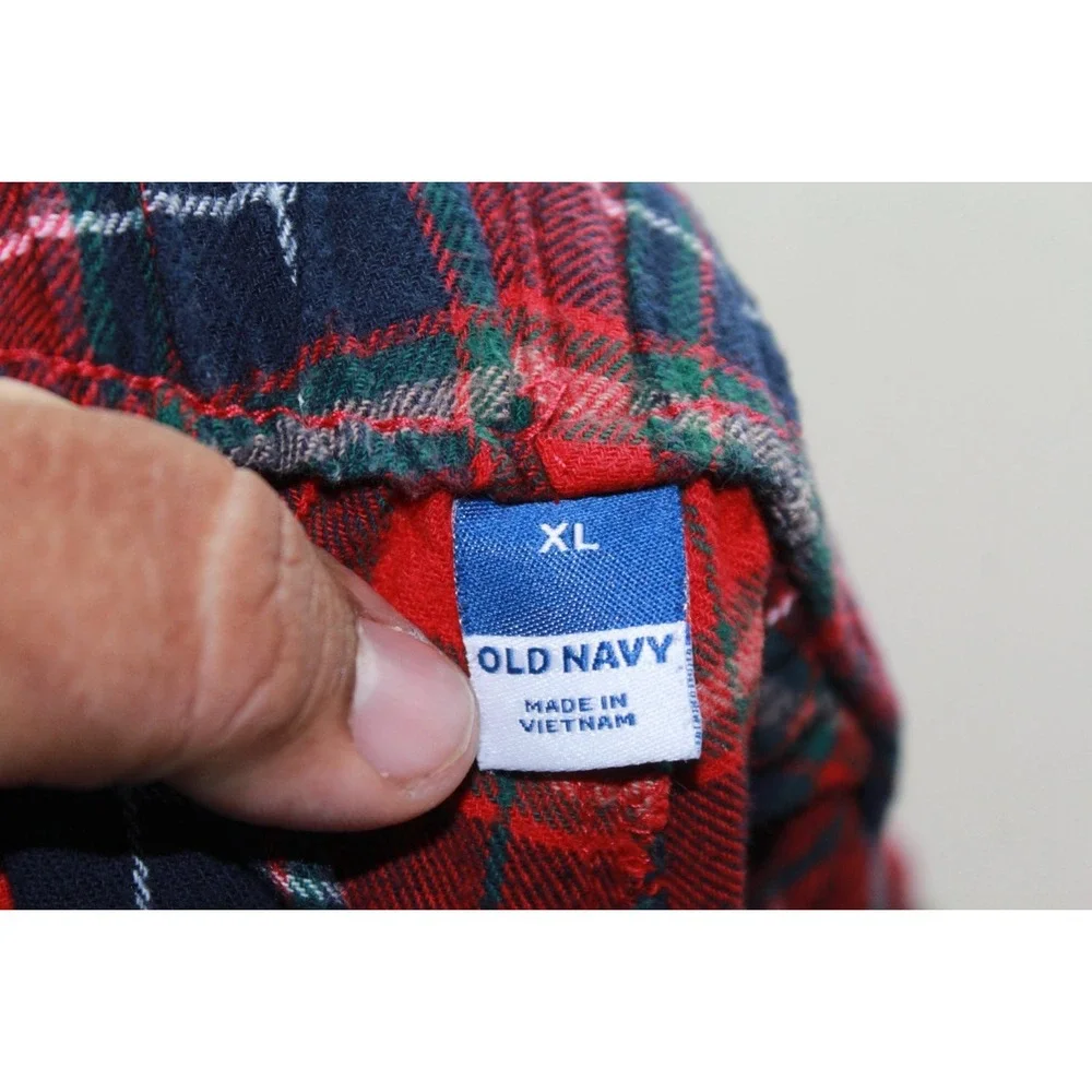Old Navy Pajama Pants Mens XL Red Plaid Flannel